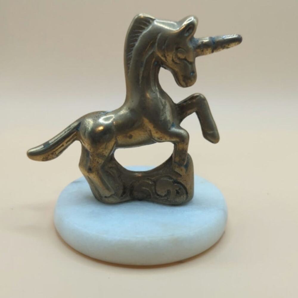VGT Brass Unicorn on Marble Base